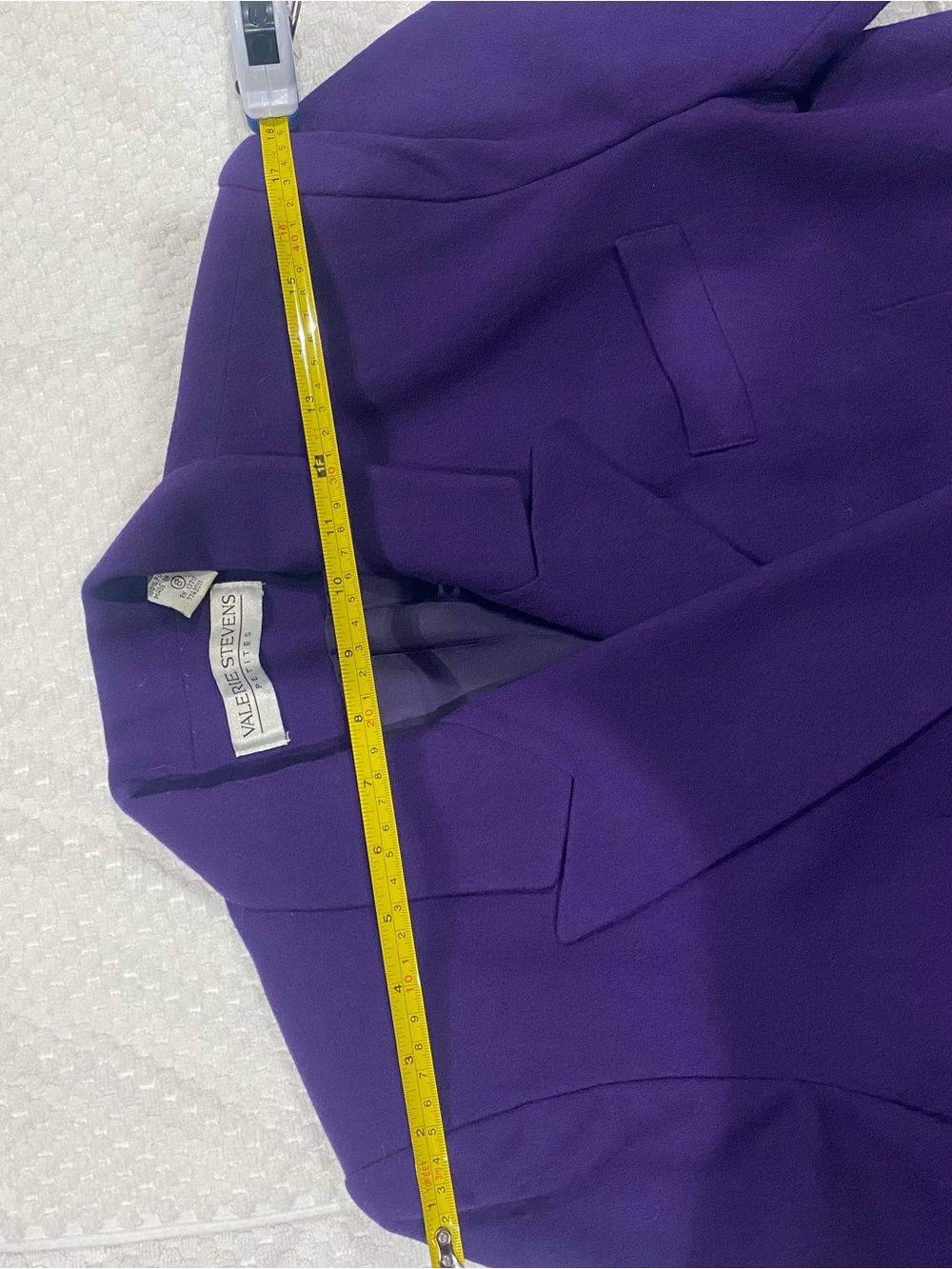 Valerie Stevens Purple Double-Breasted Blazerwith Gold Buttons and Skirt Suit - Picture 3 of 10